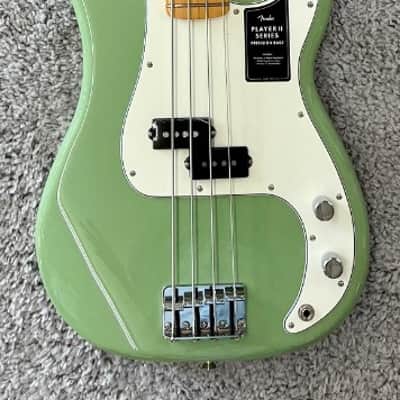 Mint Fender Player II Precision Bass guitar, Maple Fingerboard, Birch Green - MIM image 1