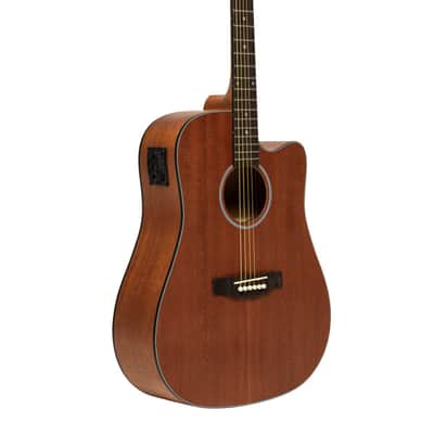 Stagg SA25 DCE MAHO Dreadnought Cutaway Sapele Top Okoume Neck 6-String Acoustic-Electric Guitar image 4