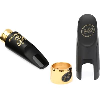 JodyJazz HR* Custom Dark Series Alto Saxophone Mouthpiece with Ligature and Cap - 5 image 1