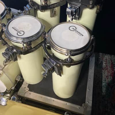 Tim "Herb" Alexander's PRIMUS, 2003 Tama Starclassic 14-Piece Drum Set White Satin image 7