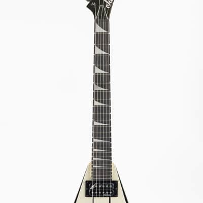 Jackson JS1XM Randy Rhoads Minion Electric Guitar - White with Black Stripes image 7