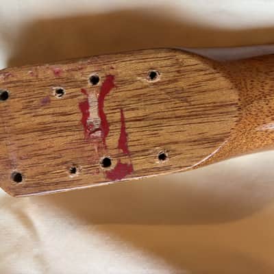 Vintage  Teisco HEIT Deluxe Solid Body Neck 1960's - Natural and Red image 7