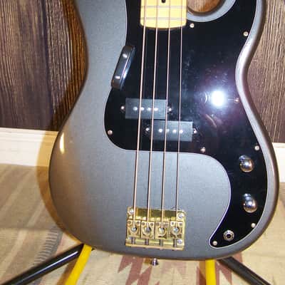 Legendary Vintage Bently Series 10 "P" Bass Guitar, 1990s, Metallic Gray image 2