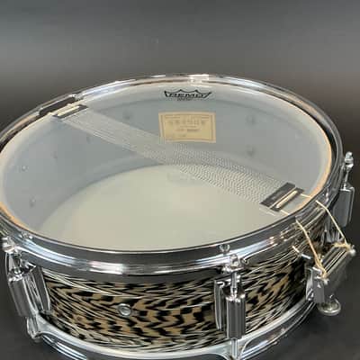 1960s Rogers Luxor Black Onyx Snare Drum 5x14 image 12