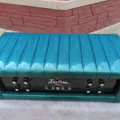 KUSTOM 1970 KB-200-1 CASCADE GREEN BASS AMPLIFIER HEAD RARE! ORIGINAL CLEAN! image 8