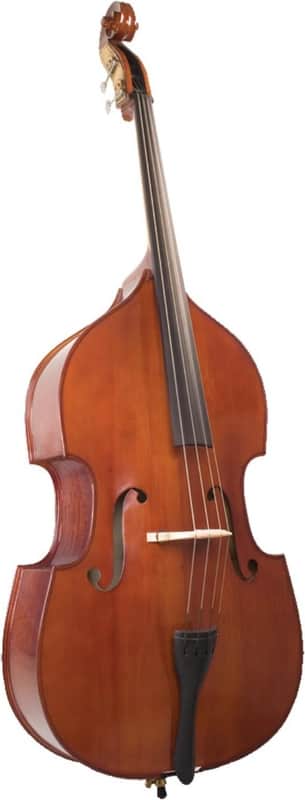 Palatino VB-029 Bergamo Solid Hand-Carved Upright Bass + Carrying Bag, 3/4 Size image 1