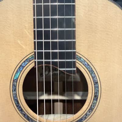 Dowina Cocobola Bona Vida Acoustic Guitar Old Stock Sitka/Cocobolo Parlor Sized with Custom Italian Hardshell Case image 9