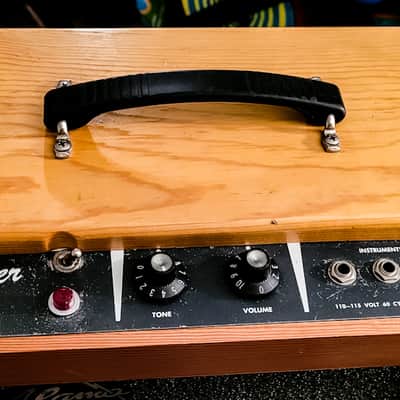 Alamo Challenger Guitar Amp Jensen 10" Tube  1964 Natural Wood image 23