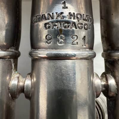 1909 Frank Holton “New Proportion” Cornet – Chicago Era – Couturier Model – Silver – Original Case & Mouthpieces image 22