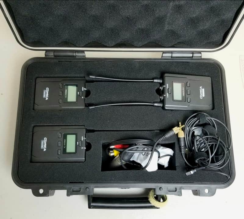 Comica CVM-WM200(A) Dual Wireless Lavalier Mic Set (double packs/mics) image 1