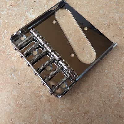 W.D. Telecaster Bridge With Saddles Complete Chrome Excellent image 2
