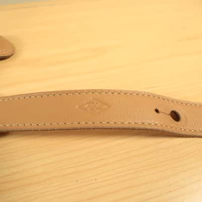 LM Padded Brown Bass 3" Inch Leather Guitar Strap image 3
