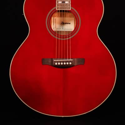 Ibanez AJ70M1E Artwood Series A/E Acoustic Guitar, Wine Red image 1