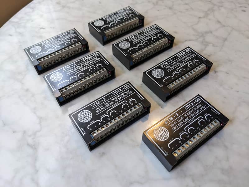 LOT OF 7 UNITS - RDL STM-3 High Gain Microphone Preamp (+45 to +75 dB Gain) image 1