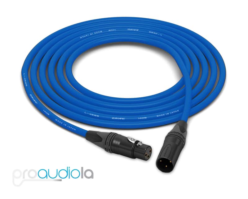 Canare Quad Cable L-4E6S | Neutrik Gold XLR-F to XLR-M | Blue 40 Feet | 40 Ft. | 40' image 1