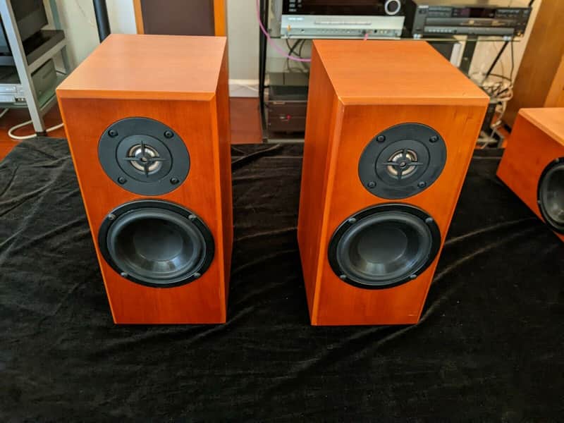 Totem Dreamcatcher Bookshelf Speaker pair Cherry Finish image 1