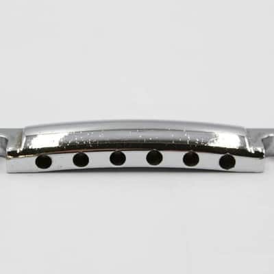 1980s Vintage Epiphone for Gibson Les Paul Stop Tailpiece Chrome image 1