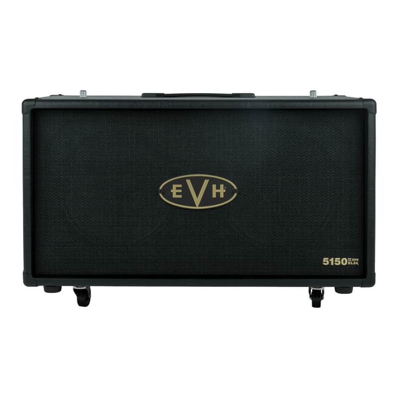 EVH 5150III EL34 50-Watt 2 x 12-Inch 30W EVH G12H Celestion Anniversary Speakers, Black and Gold Motif, Birch Pine Construction Guitar Cabinet