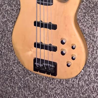 Carvin  B5 5 string bass electric guitar  made in the USA  natural gigbag image 1