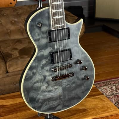 ESP LTD EC-401 QM See Thru Black Satin - 3,561 kg - SN# W22081181 - NEW image 2