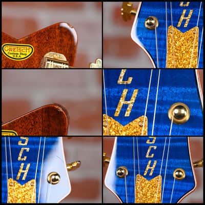 Gretsch USA Custom Shop G6134CS Penguin Master Built by Stephen Stern Flame Maple Top Transparent Blue Stain 2013 w/OHSC image 13