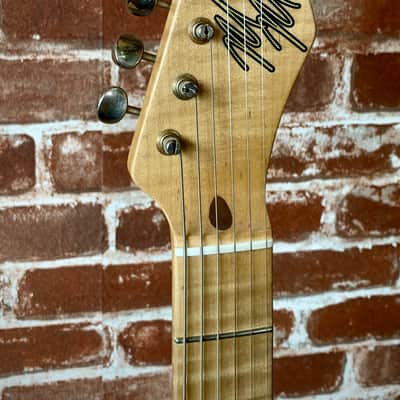 Mario Guitars T-Style 2020/New, Nocaster Blonde w/ AAA 1/4" Sawn Flame Maple Neck (5lbs 9oz) Authori image 10