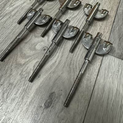 Vintage Premier Bass Drum Tension Rods & Claws Hardware x6 #OM9 image 2