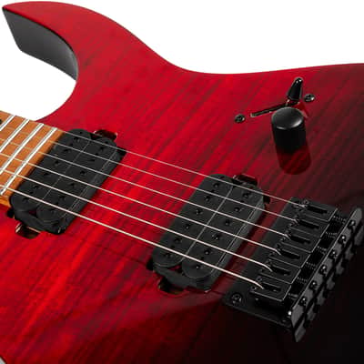 Spira S-450 TRD Double Cutaway Roasted Poplar Flamed Maple Top Canadian Roasted Maple Neck 6-String Electric Guitar image 5