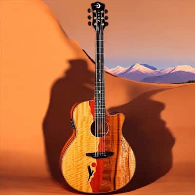 Luna Vista Eagle Tropical Wood Acoustic / Electric w/Case image 2