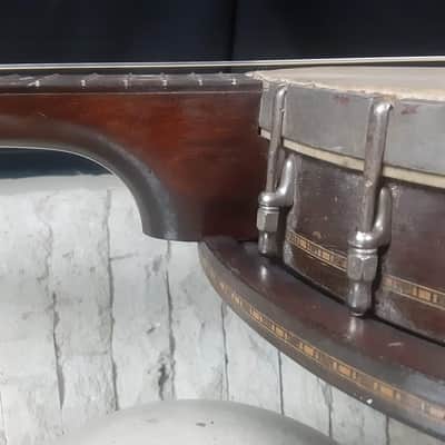 1930s Stromberg-Voisinet 17-Fret Tenor Banjo with Resonator and Gig Bag image 13