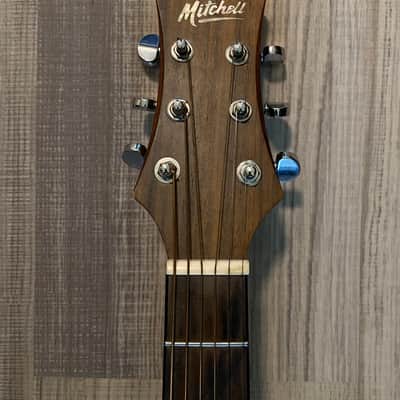 Mitchell T413CE-BST Terra Series Auditorium Solid Torrefied Spruce Top Acoustic-Electric Guitar Edge Burst image 4