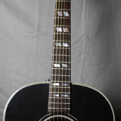 Gibson Southern Jumbo Banner Headstock 1942-45 Black (refin) w/OHSC image 9