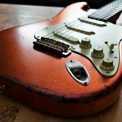 Fender Stratocaster Relic 2019 Custom Red Sparkle Lollar Blondes image 5