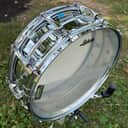 1976 Ludwig No. 400 Supraphonic 5x14" 10-Lug Aluminum Snare Drum w/ Pointed Blue/Olive Badge