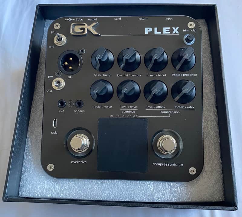 Gallien-Krueger PLEX 4-Band Active Bass Preamp Pedal 2020s - Black image 1