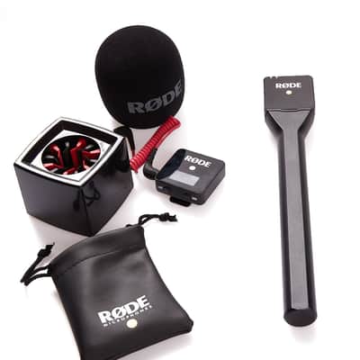 Rode Wireless GO lav mic system transmitter and receiver and Handheld Interview Go Adapter image 3