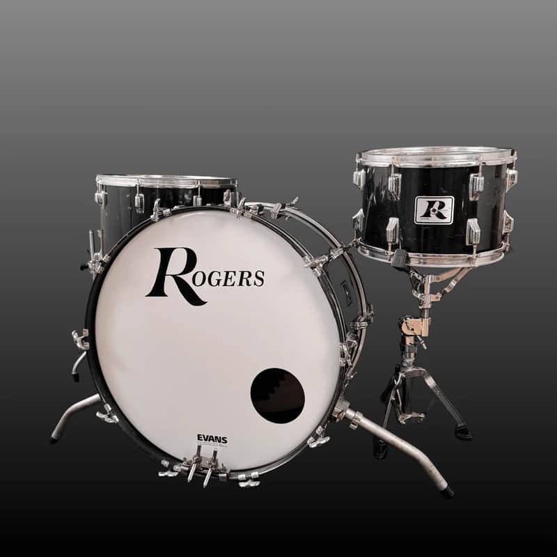 Rogers Big R Drum Kit - Piano Black image 1
