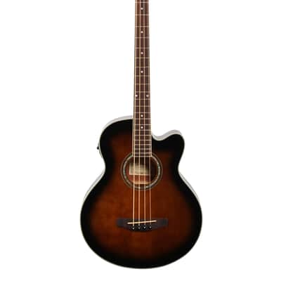 Ibanez AEB10E Acoustic Electric Bass Guitar Dark Violin Sunburst image 2