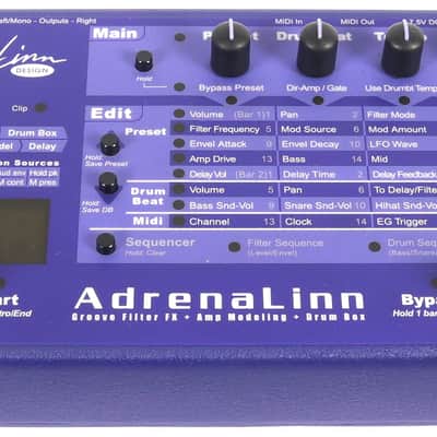 Roger Linn AdrenaLinn Guitar Multi Effects Pedal Amp Modeler Drum Machine image 2