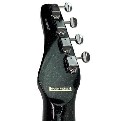 Silvertone Short Scale Bass Lipstick Pickups  24 Fret - Black Silver Flake (1444BSF) image 6