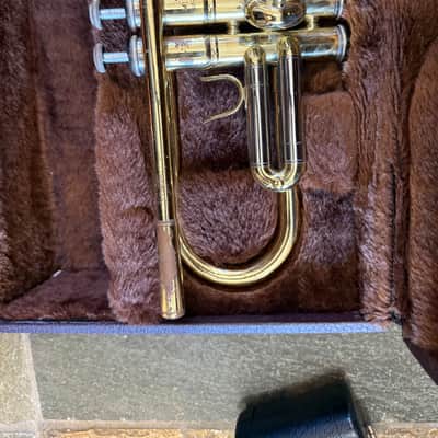 Trumpet with case and mouthpiece. Accent brand image 4