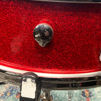 Slingerland - 5.5x14" No. 140 Student Model Snare Drum 1969–1971 - Red Sparkle Pearl image 13
