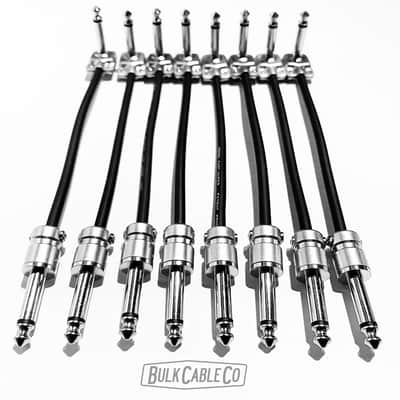 8 Pack - 10" Mogami 2319 Patch Cable - SquarePlug SP500 / SPS5 - Right Angle To Straight Connectors image 3