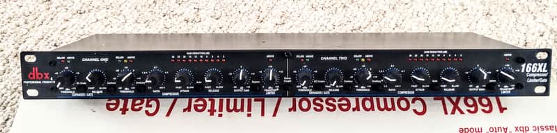 dbx 166XL Stereo Compressor / Limiter / Gate 2000s - Black image 1