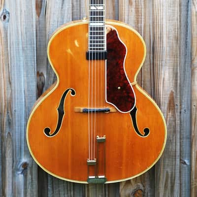Vintage 1949 Epiphone Emperor/Natural Blonde/Hidden Controls/Floating Pickup/Second NOS Pick Guard image 3