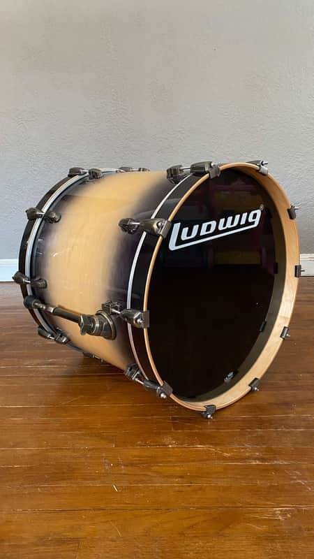 Ludwig Epic Funk Acoustic Drum 22" Natural Black Burst image 1