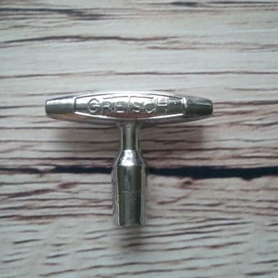 *Gretsch Drum Key 60s Round Badge Vintage Chrome Snare/Tom Tuner for Shell Mount image 2