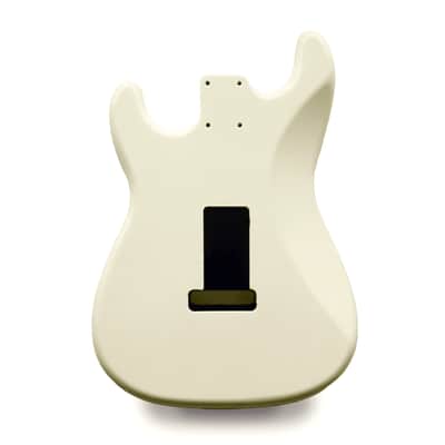 Stratocaster Guitar Body HSH - Vintage White Nitro Satin - 2 Piece American Alder image 2