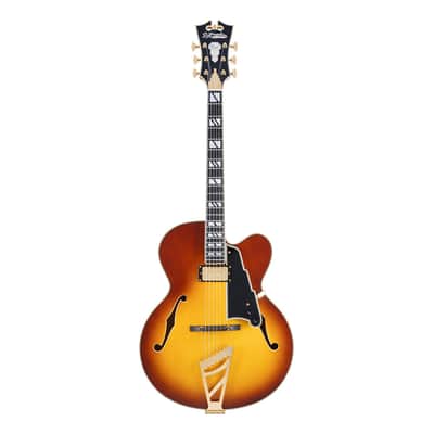 D'Angelico Excel EXL-1 Hollow Body Guitar - Dark Iced Tea Burst - Open Box image 2