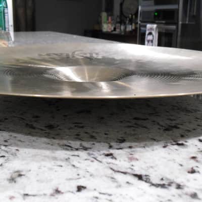 19" 80s pre serial engraved stamp Avedis Zildjian Medium Crash Cymbal 1860g image 9